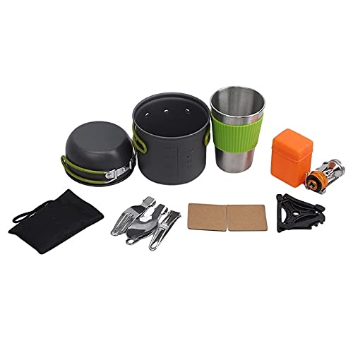 Aluminum Camping Cookware Set with Mini Stove