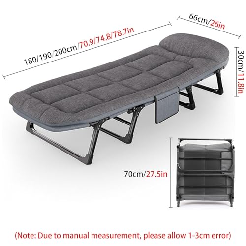 Heavy-Duty Folding Camping Cot with Mattress