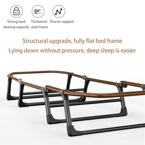 Heavy-Duty Folding Camping Cot with Mattress