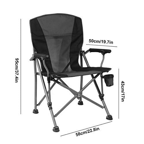 Heavy-Duty Folding Camping Chair with Cup Holder