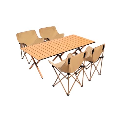 Portable Folding Camping Table with 4 Chairs