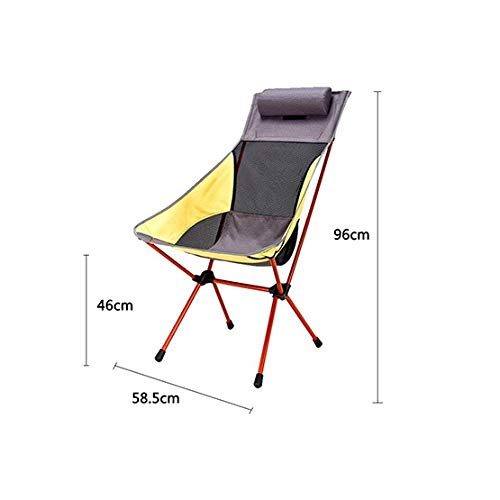 Portable Folding Moon Camping Chair with Pillow