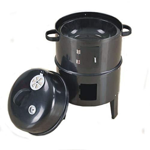 3-in-1 Portable Charcoal BBQ Grill & Smoker