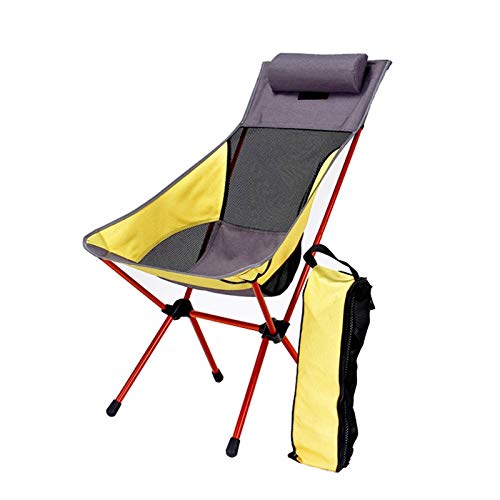 Portable Folding Moon Camping Chair with Pillow