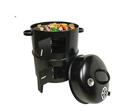 3-in-1 Portable Charcoal BBQ Grill & Smoker