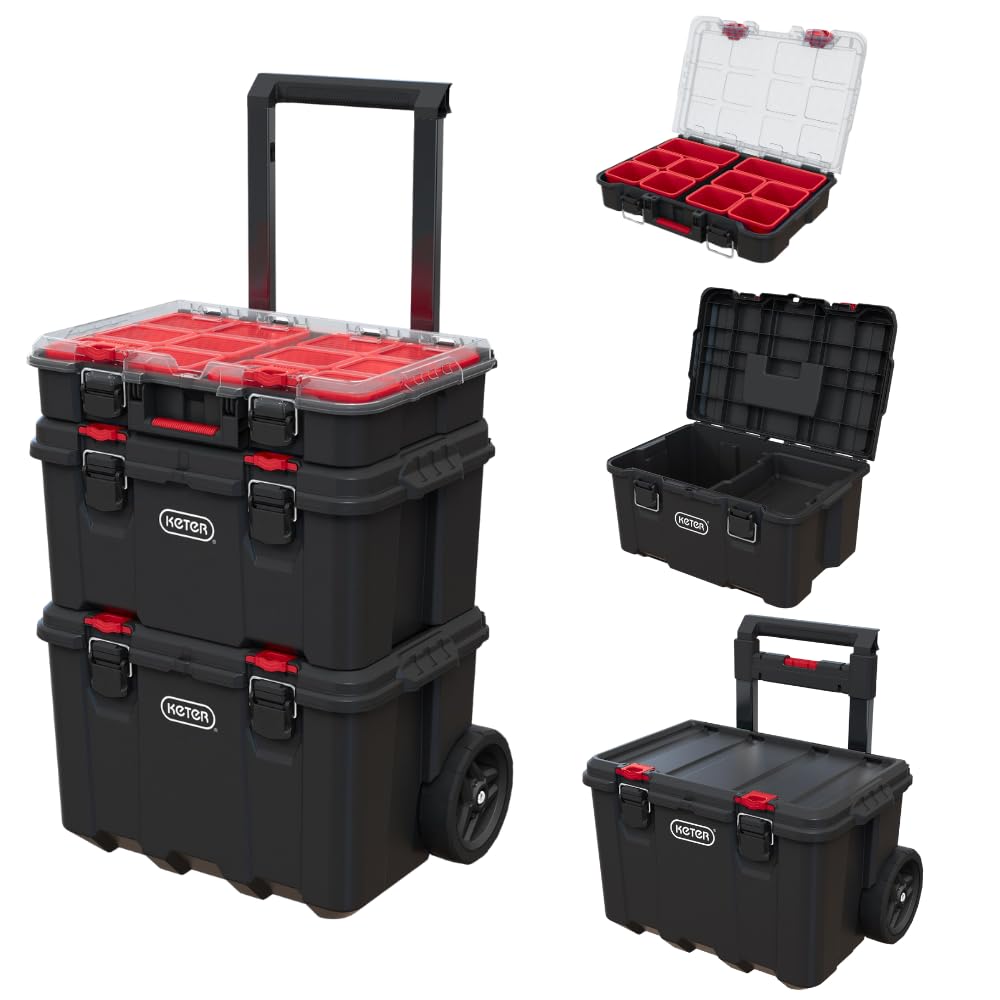 Keter Stack-n-Roll Modular Tools Organizer
