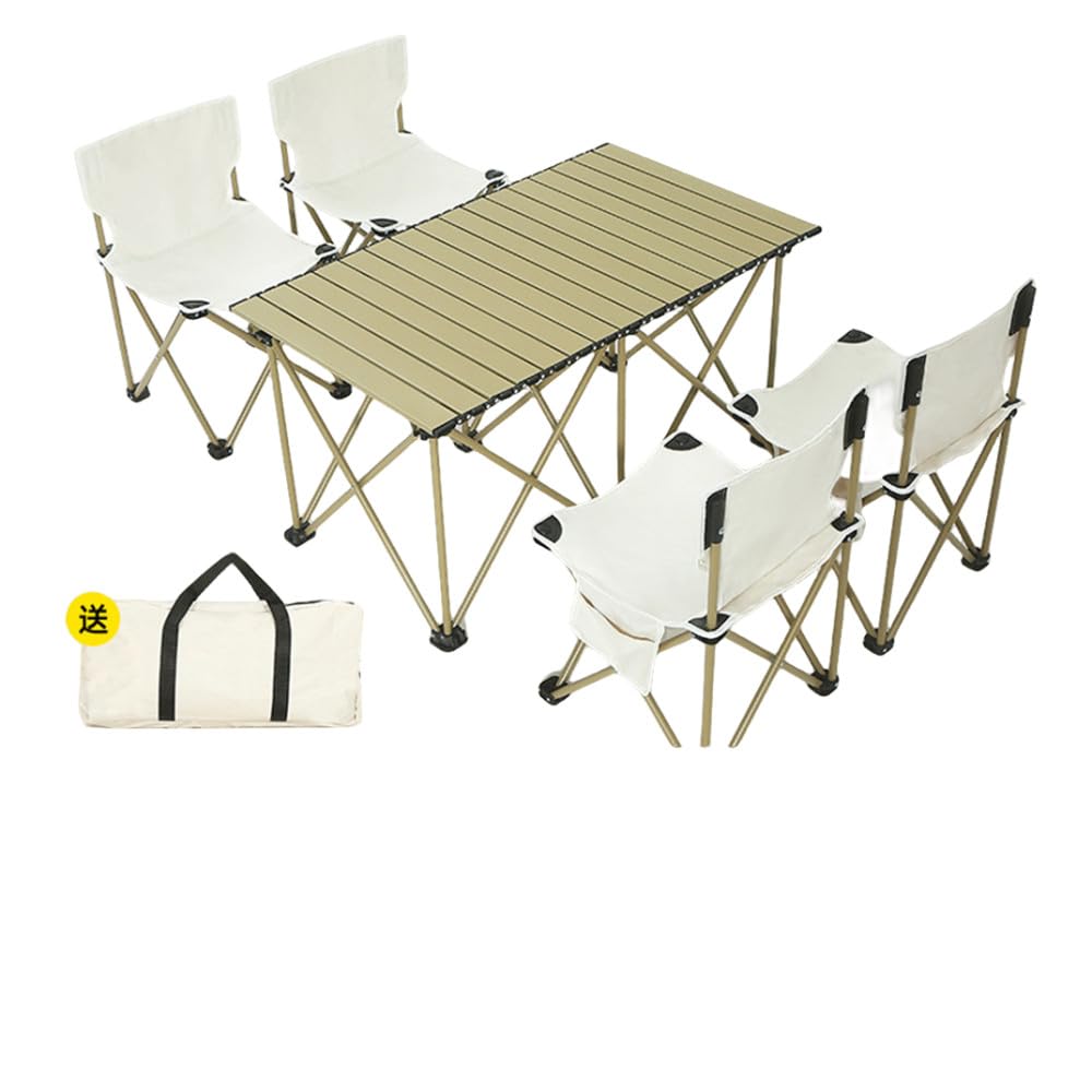5-Piece Folding Camping Table & Chair Set
