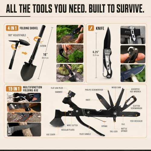250-Piece Outdoor Survival & First Aid Kit