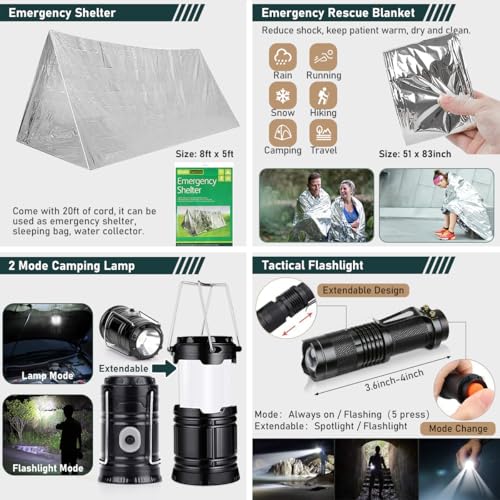 262-Piece Outdoor Survival & First Aid Kit