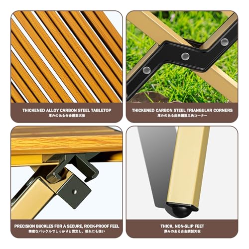 Portable Folding Camping Table with 4 Chairs