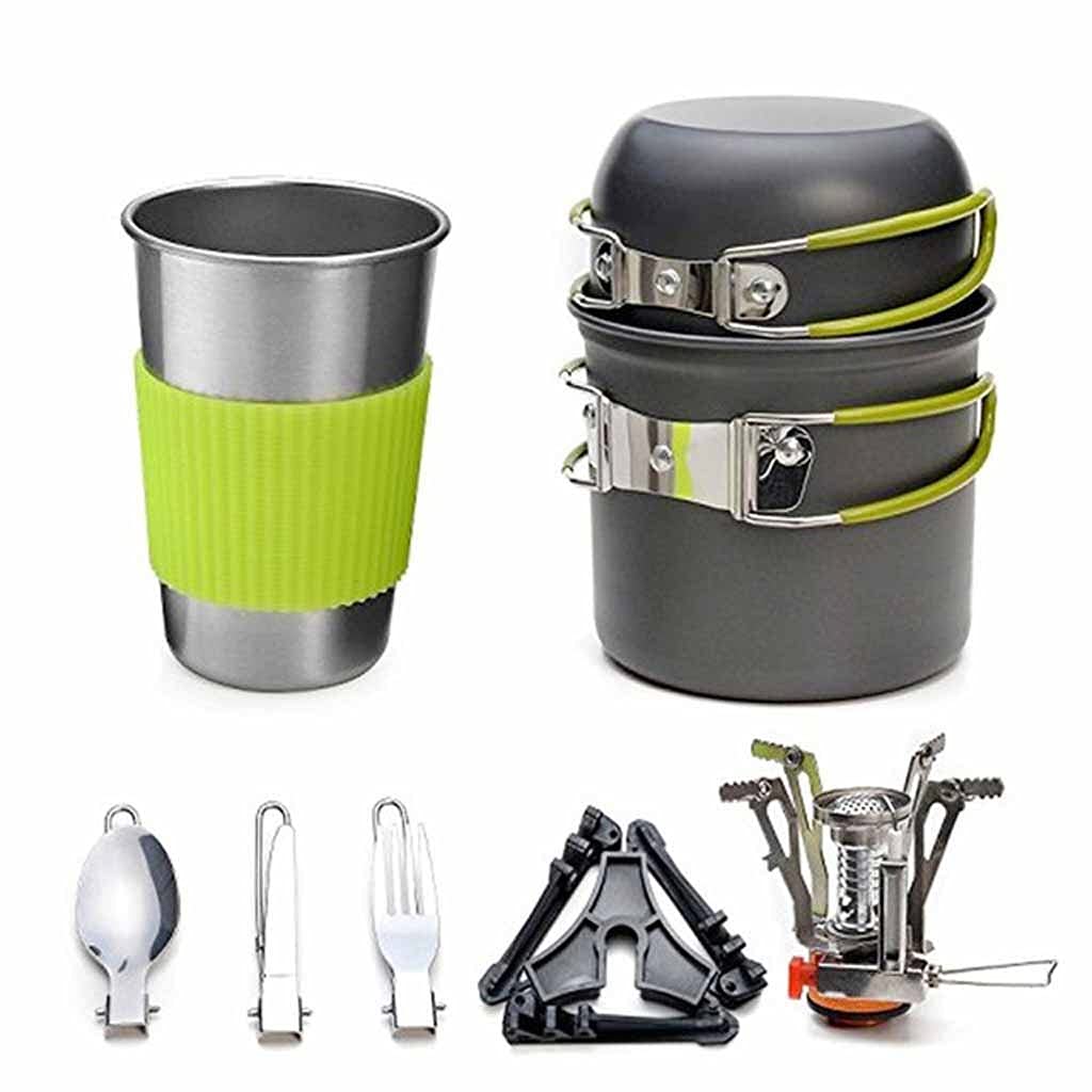 Aluminum Camping Cookware Set with Mini Stove