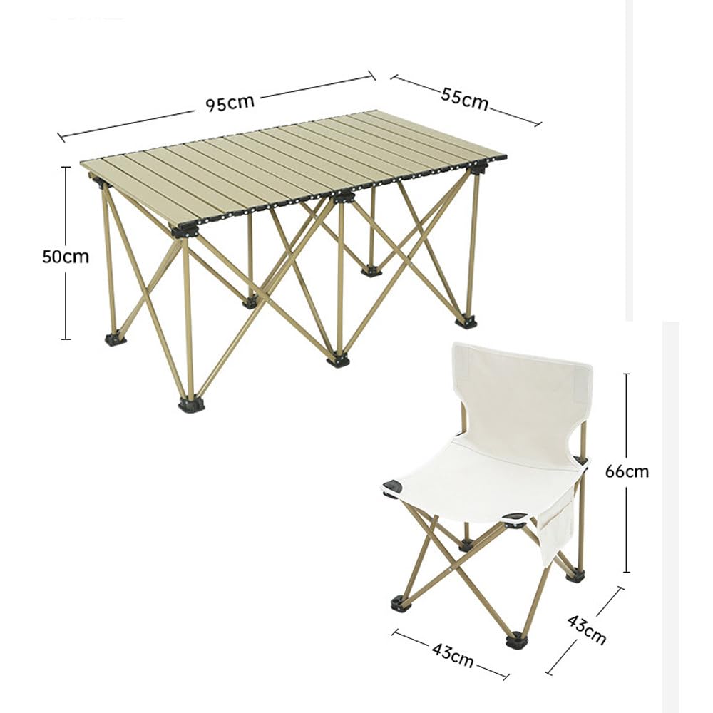 5-Piece Folding Camping Table & Chair Set