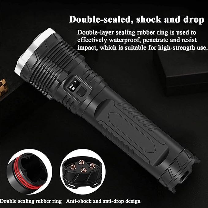 USB Rechargeable High-Lumen Zoomable Flashlight
