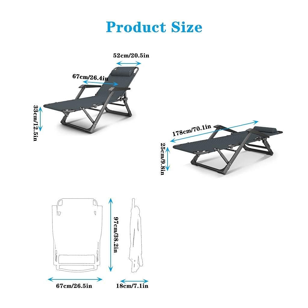 Heavy-Duty Folding Outdoor Reclining Lounger