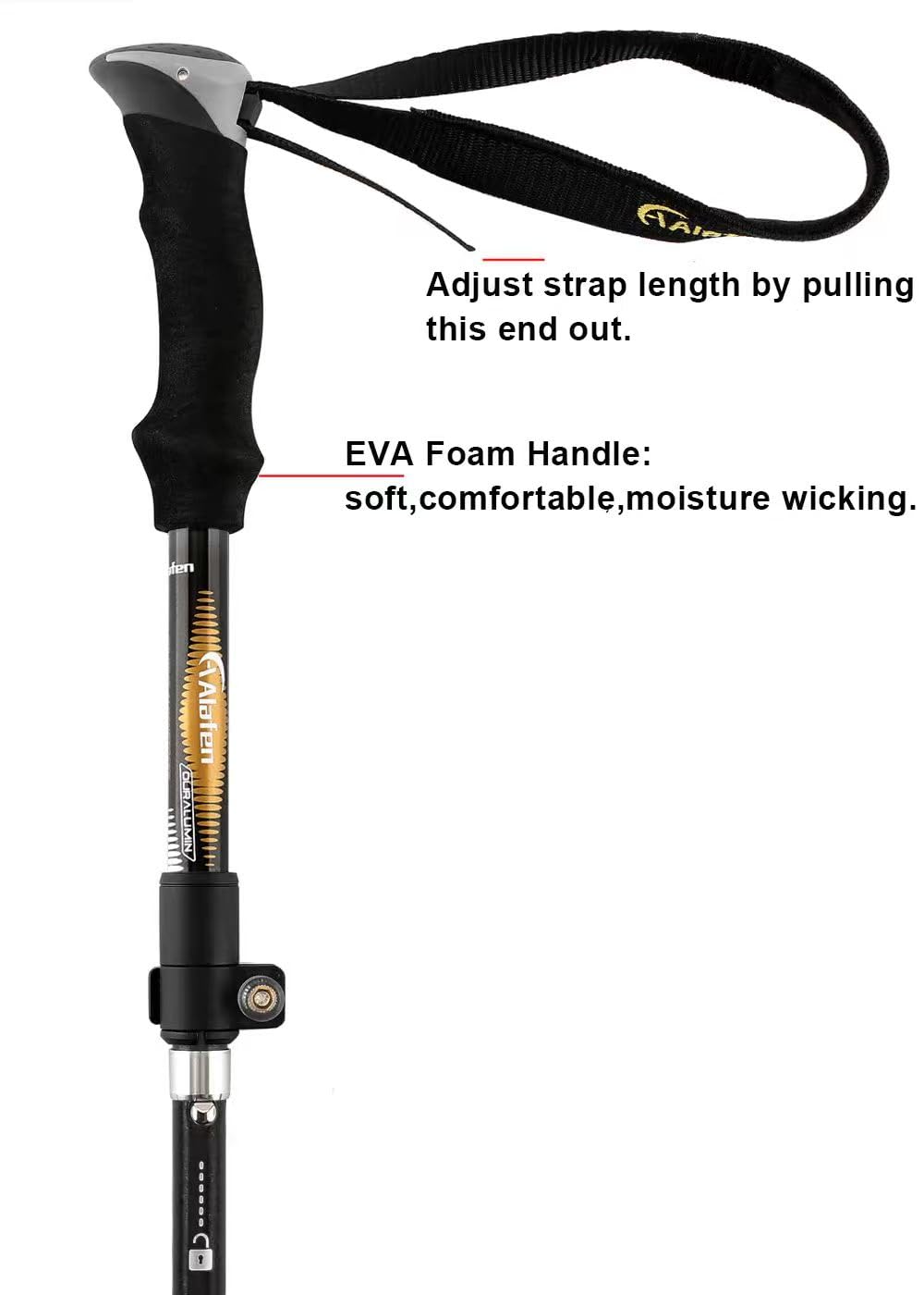 A ALAFEN 7075 Aluminum Collapsible Ultralight Trekking Pole