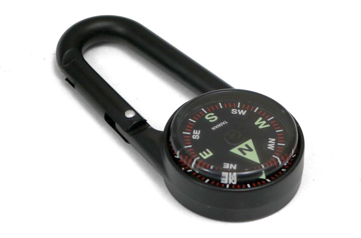 Liquid-Filled Carabiner Camping Compass