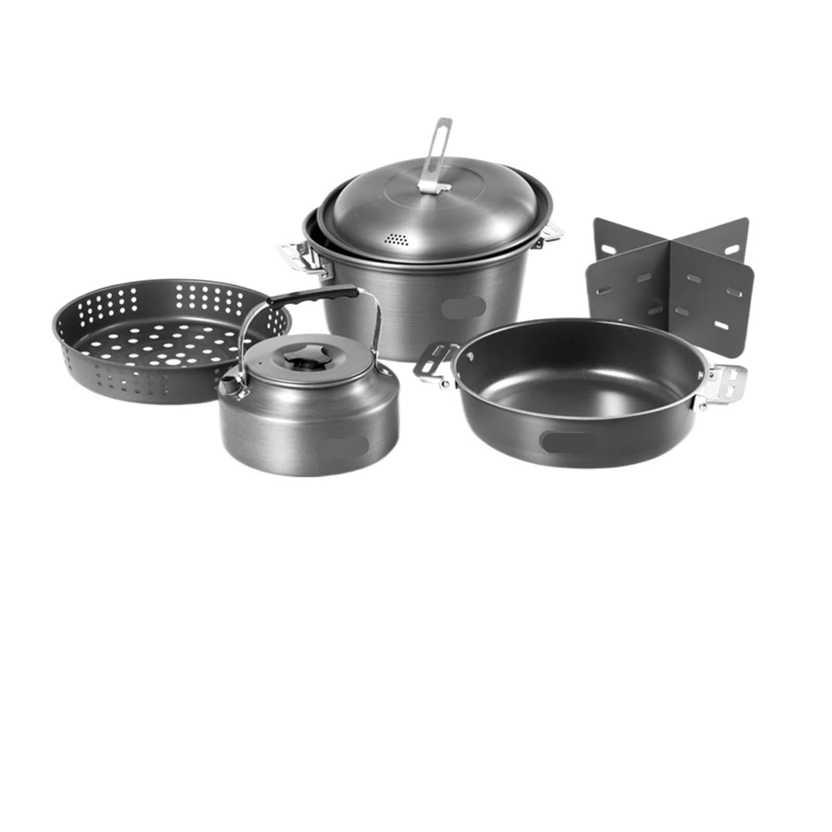 Portable Camping Cookware Set with Kettle