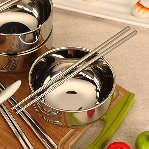 Stainless Steel Camping Cutlery & Bowl Set