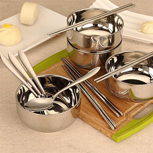 Stainless Steel Camping Cutlery & Bowl Set