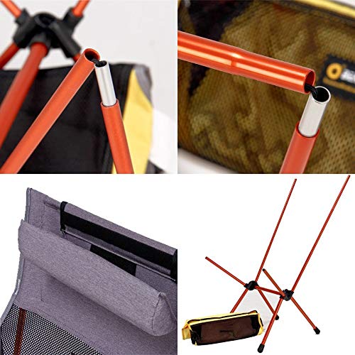 Portable Folding Moon Camping Chair with Pillow