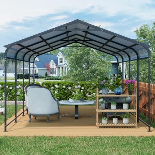 12 × 21 Ft Weather-Resistant Metal Carport