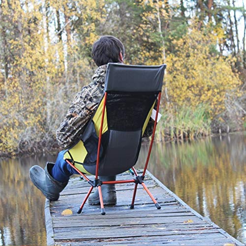 Portable Folding Moon Camping Chair with Pillow