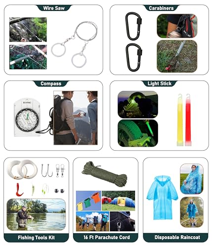 262-Piece Outdoor Survival & First Aid Kit