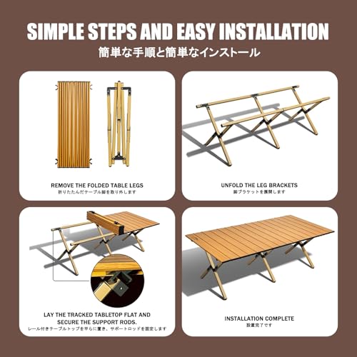 Portable Folding Camping Table with 4 Chairs
