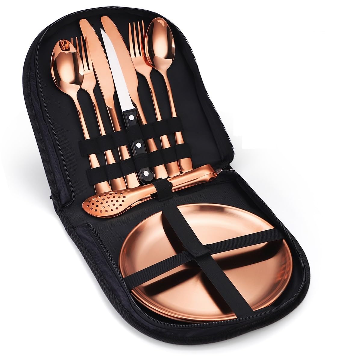 12-Piece Stainless Steel Camping Cutlery Set