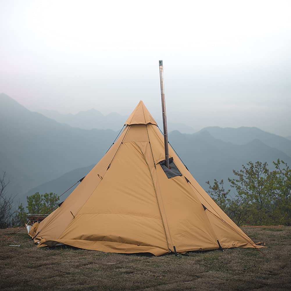 Pyramid Teepee Camping Tent with Stove Hole