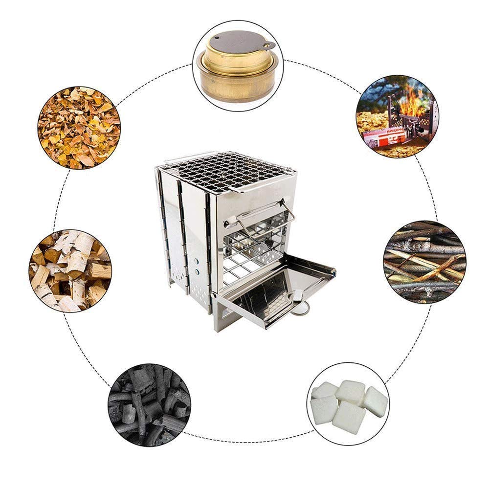Portable Stainless Steel Folding BBQ Grill