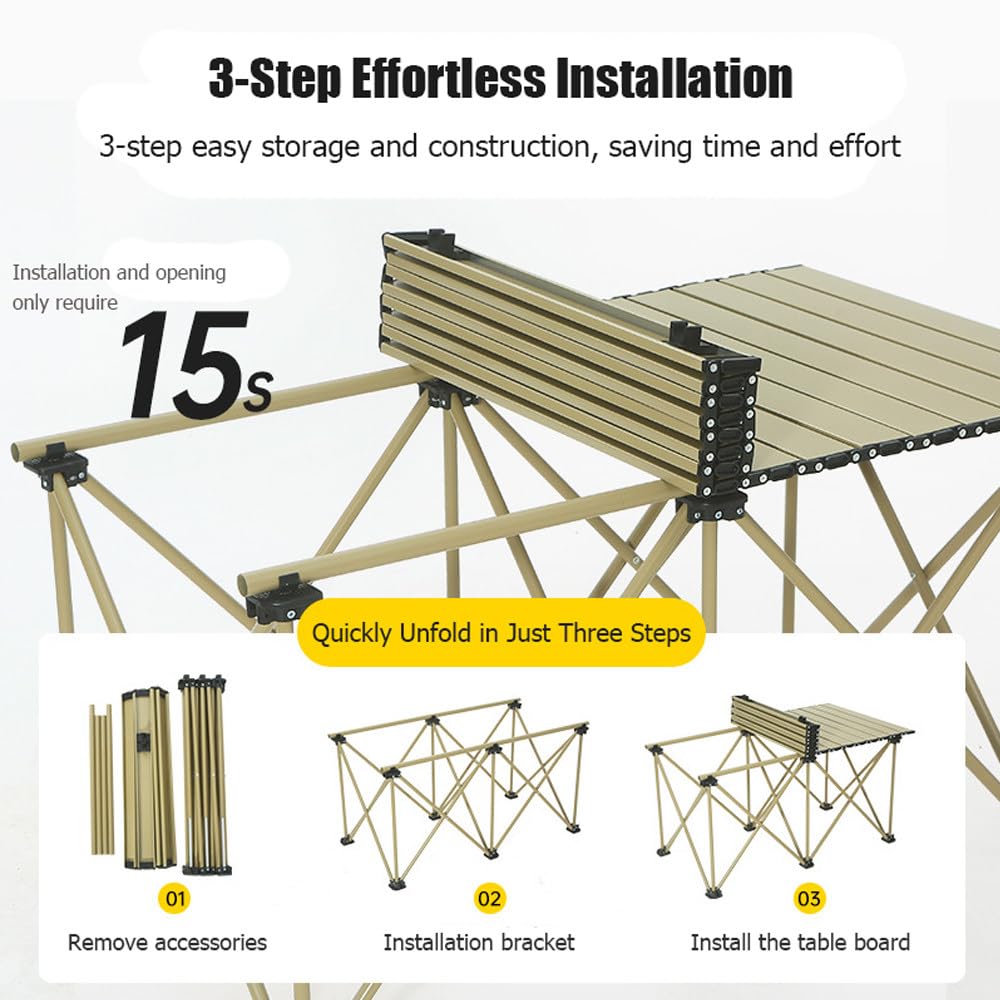 5-Piece Folding Camping Table & Chair Set