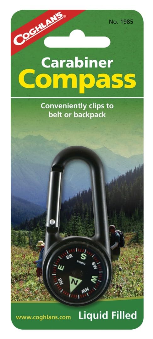 Liquid-Filled Carabiner Camping Compass