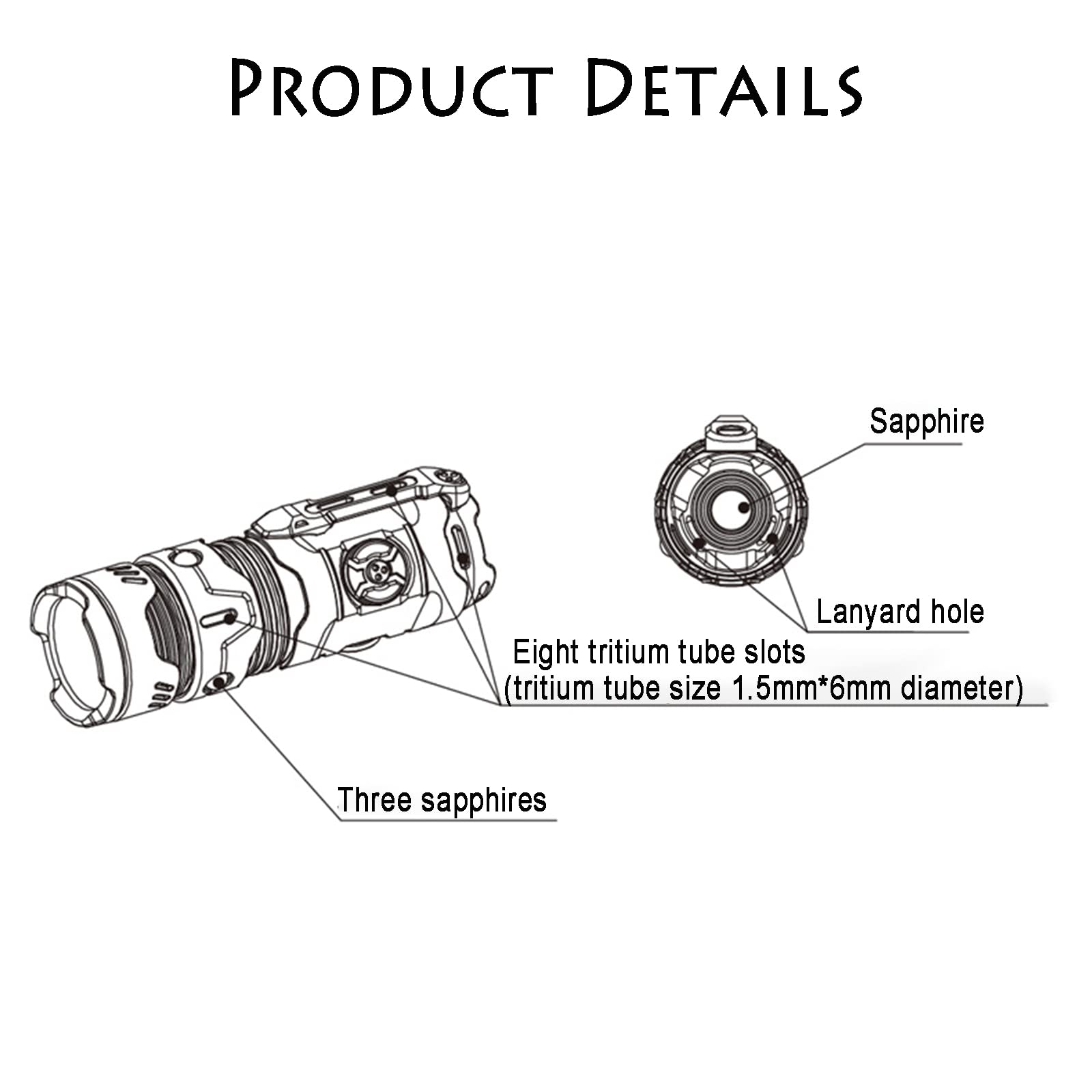 2500-Lumen Titanium LED Pocket Flashlight