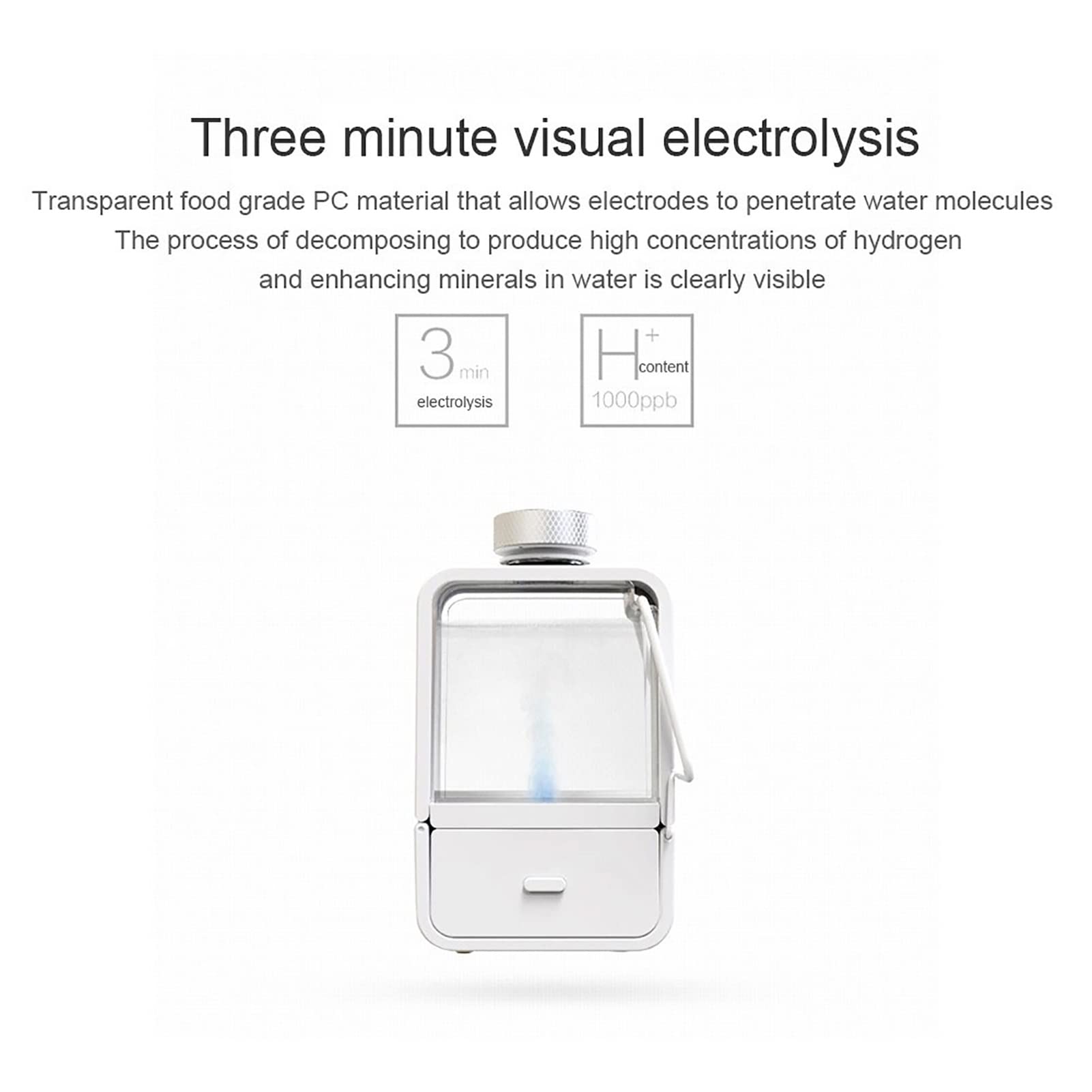 350ml USB Rechargeable Hydrogen Water Bottle