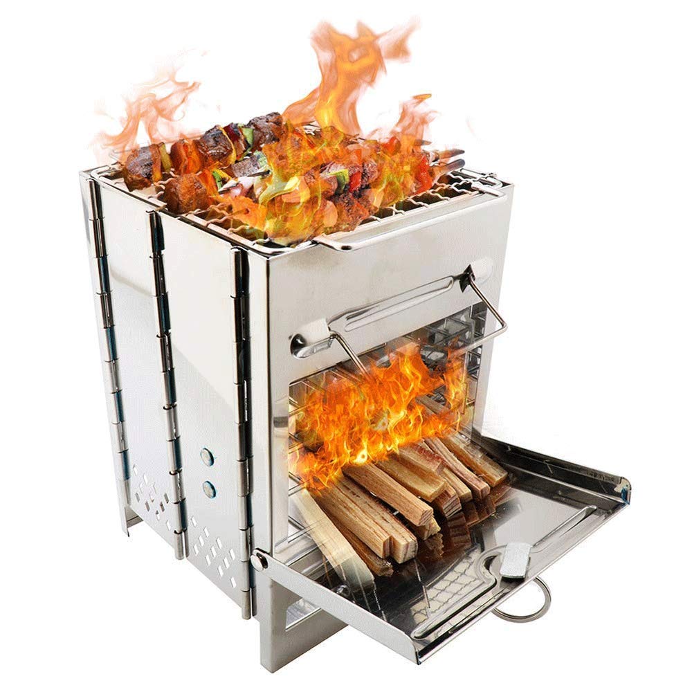 Portable Stainless Steel Folding BBQ Grill