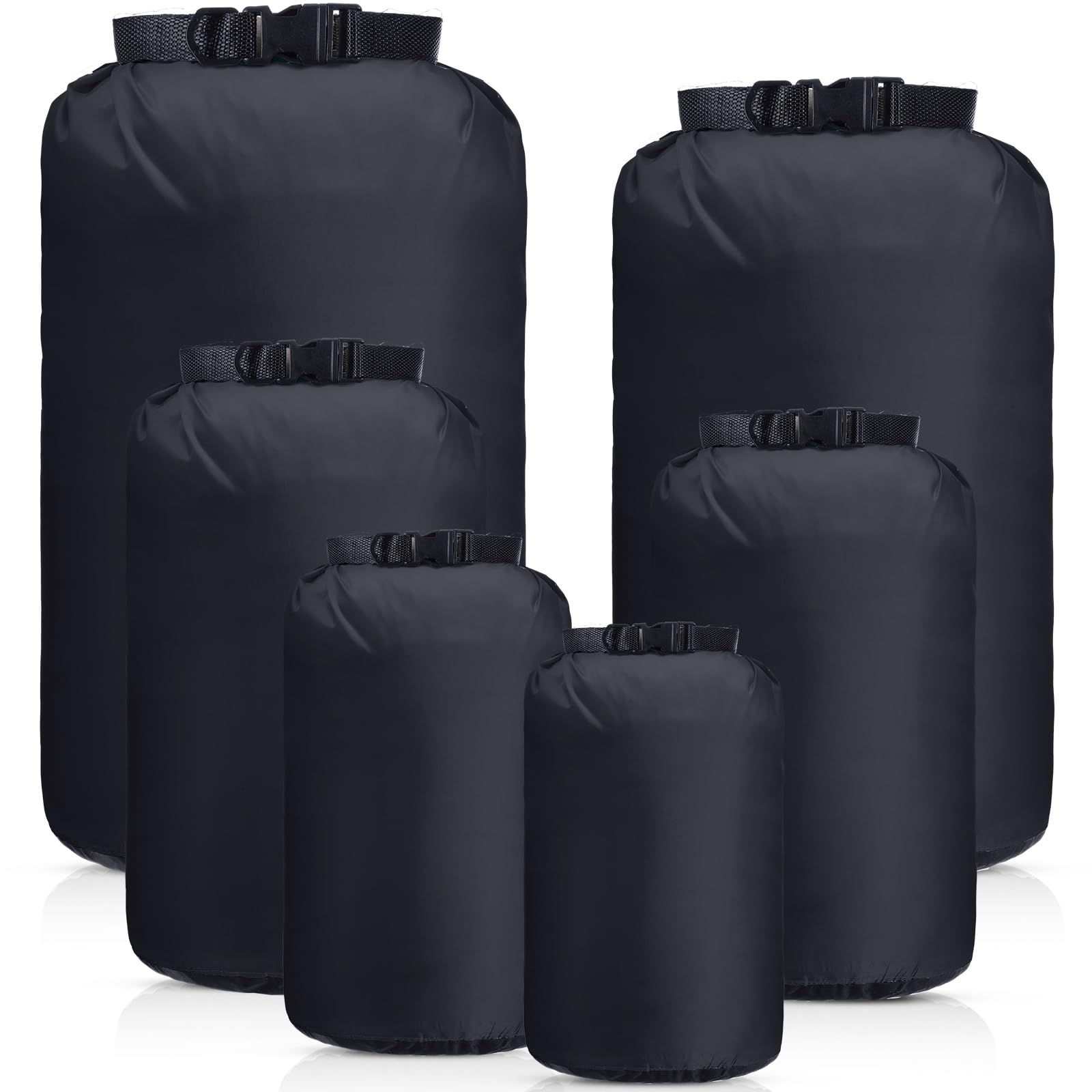GliCraft 6 Pcs Waterproof Dry Bag Set for Kayaking & Camping