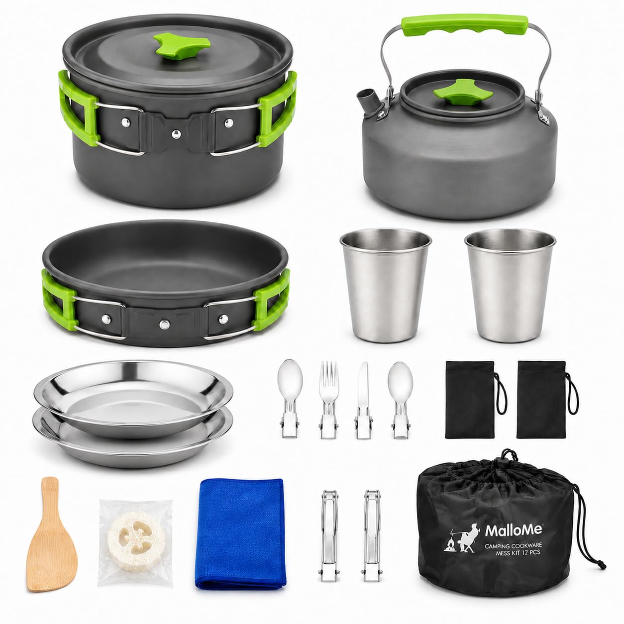 Portable Camping Cookware Mess Kit