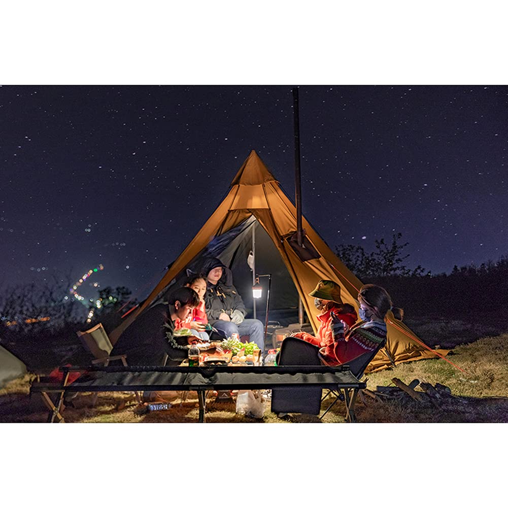 Pyramid Teepee Camping Tent with Stove Hole