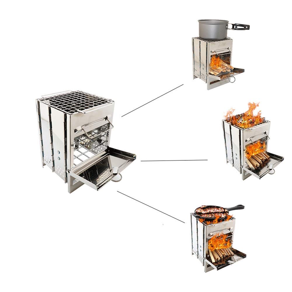Portable Stainless Steel Folding BBQ Grill