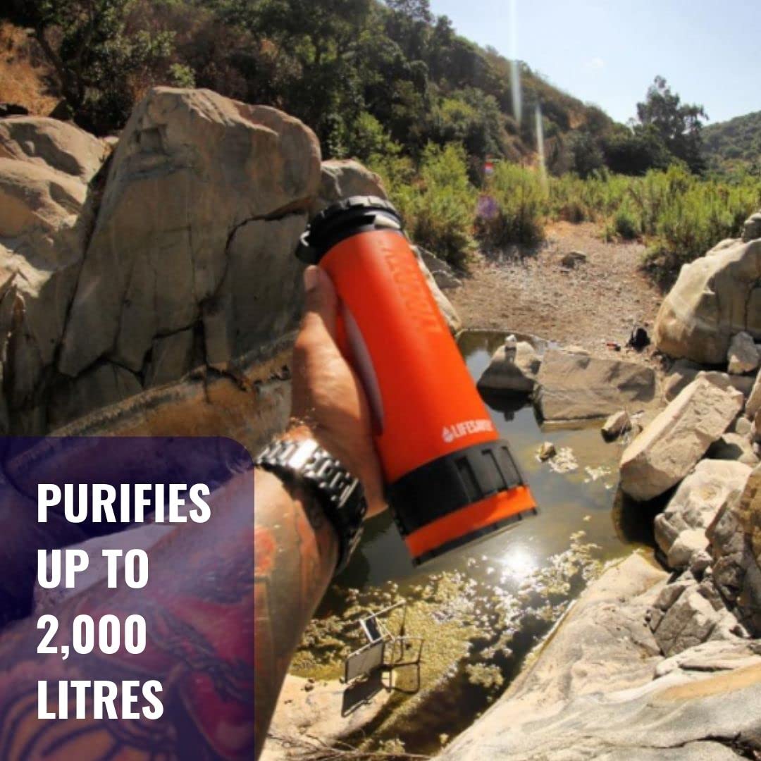 15oz Portable Water Filter & Purifier Bottle