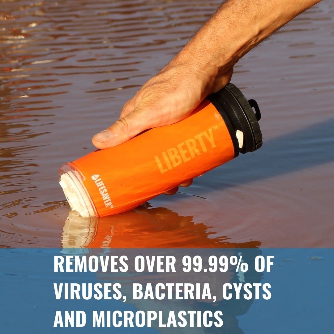 15oz Portable Water Filter & Purifier Bottle