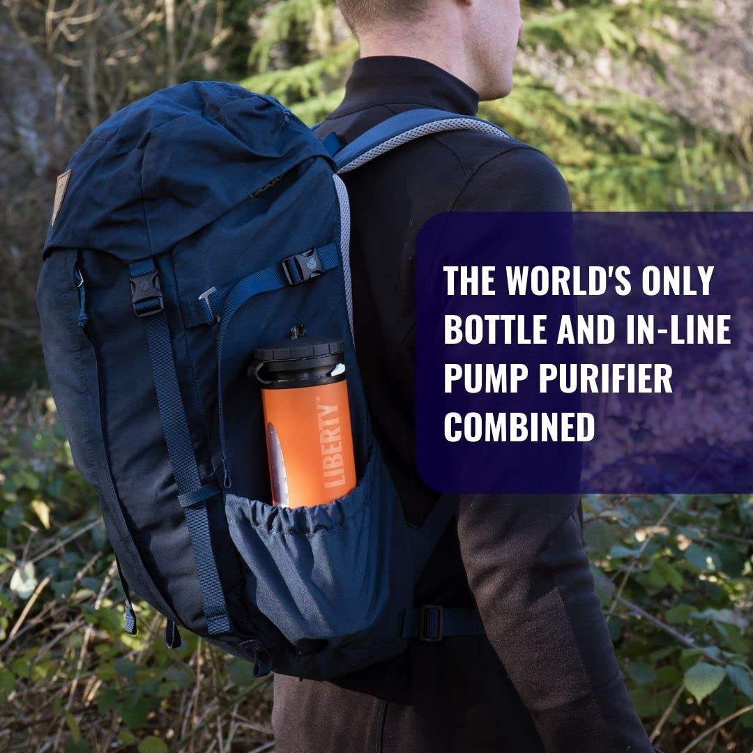 15oz Portable Water Filter & Purifier Bottle