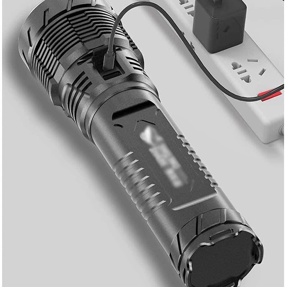 High-Lumen Rechargeable LED Flashlight & Power Bank