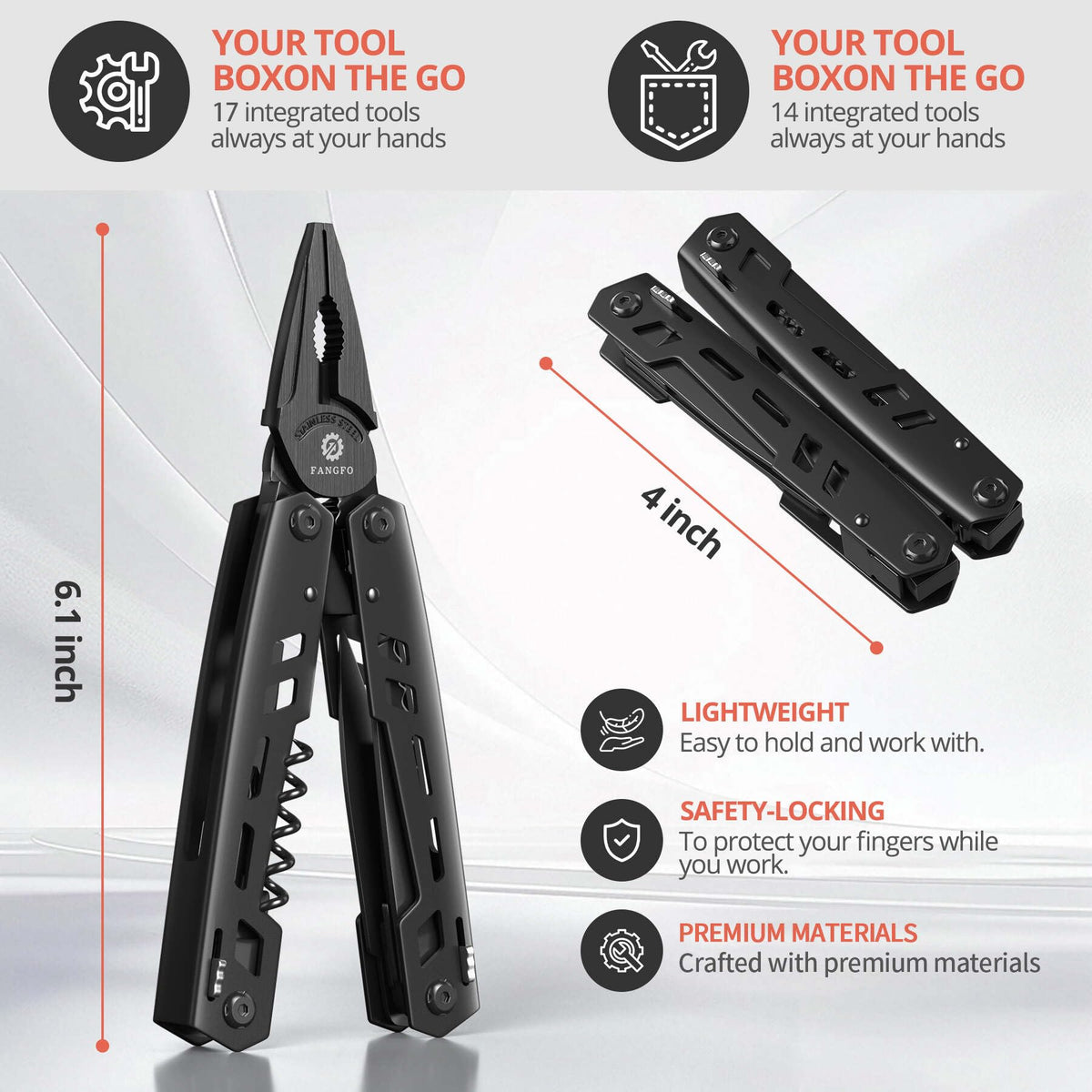 17-in-1 Stainless Steel Outdoor Multitool