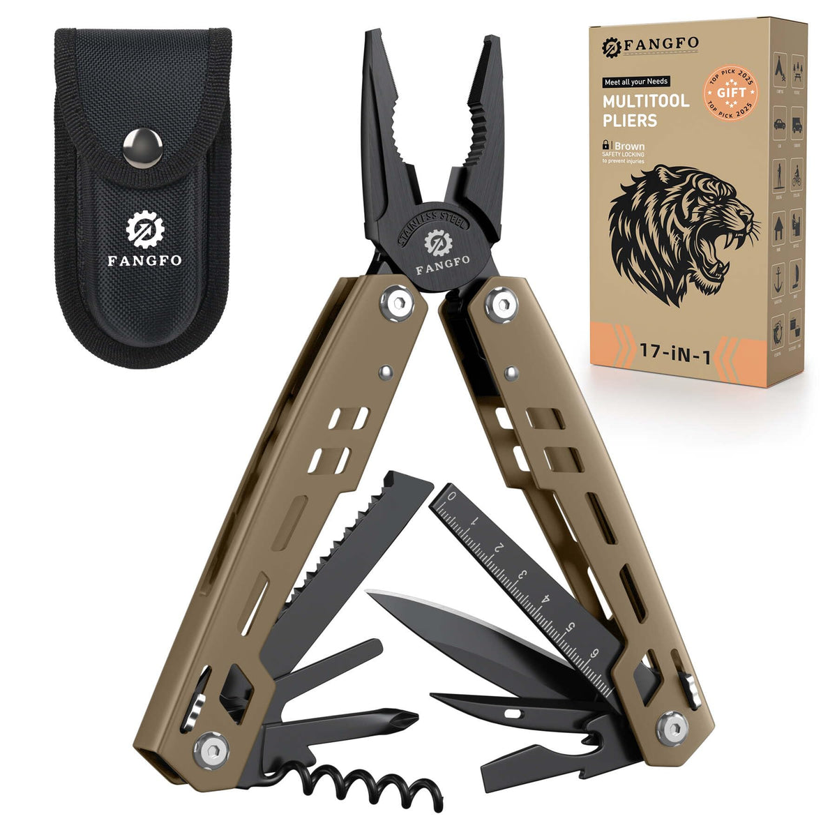 17-in-1 Stainless Steel Outdoor Multitool