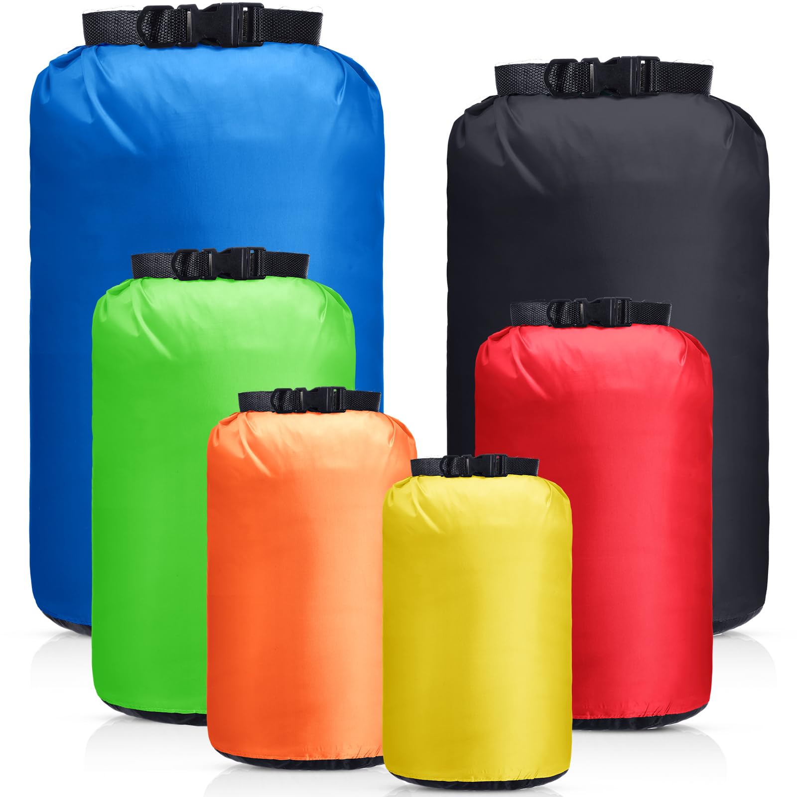 GliCraft 6 Pcs Waterproof Dry Bag Set for Kayaking & Camping