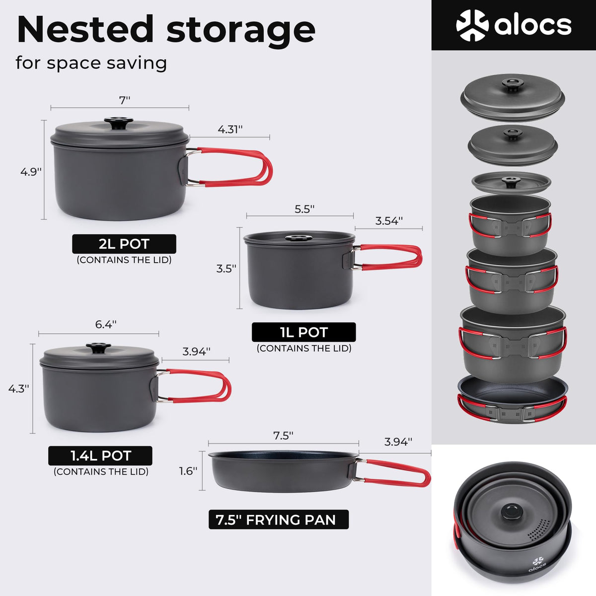 Compact Camping Cookware Set