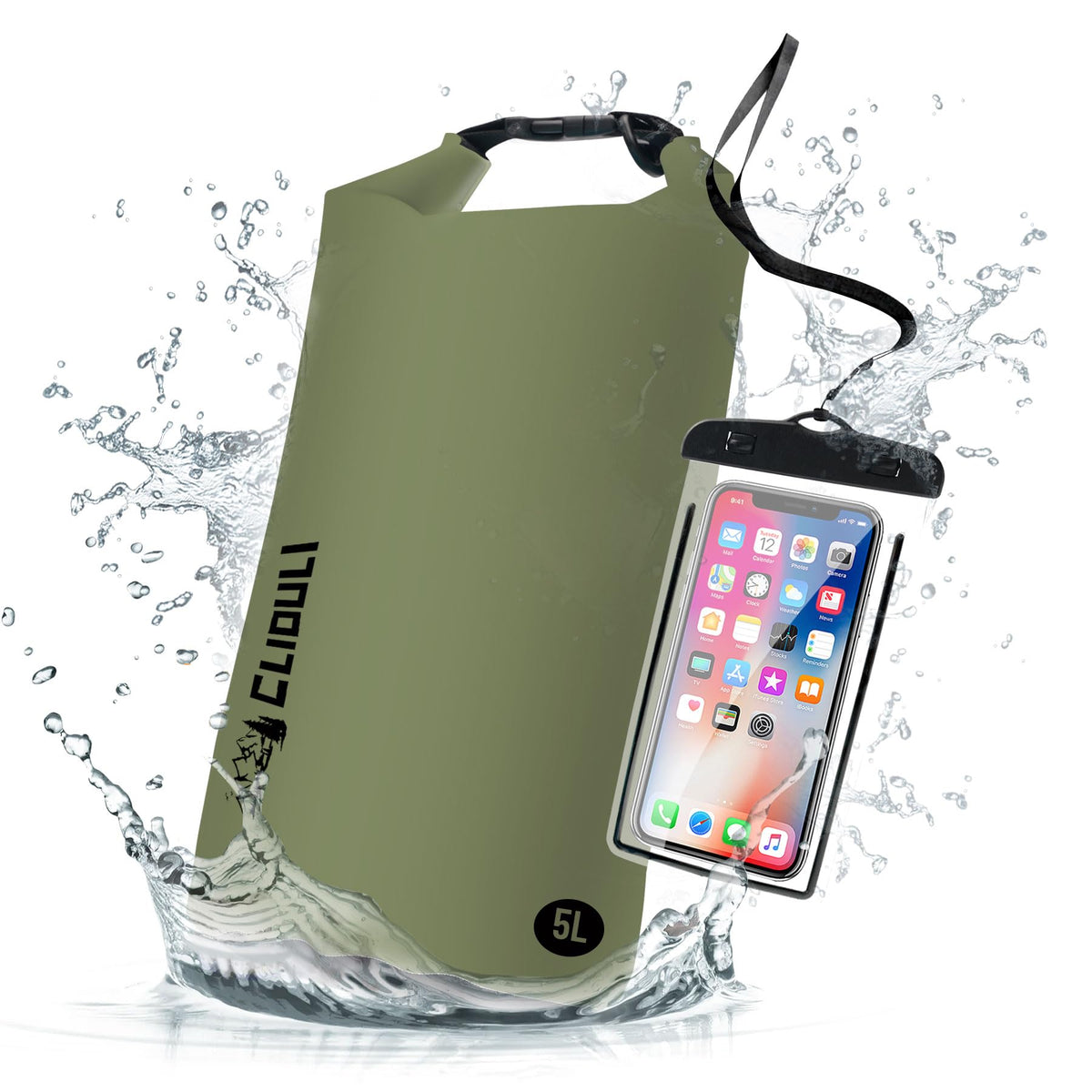 2L Lightweight Waterproof Roll-Top Dry Bag
