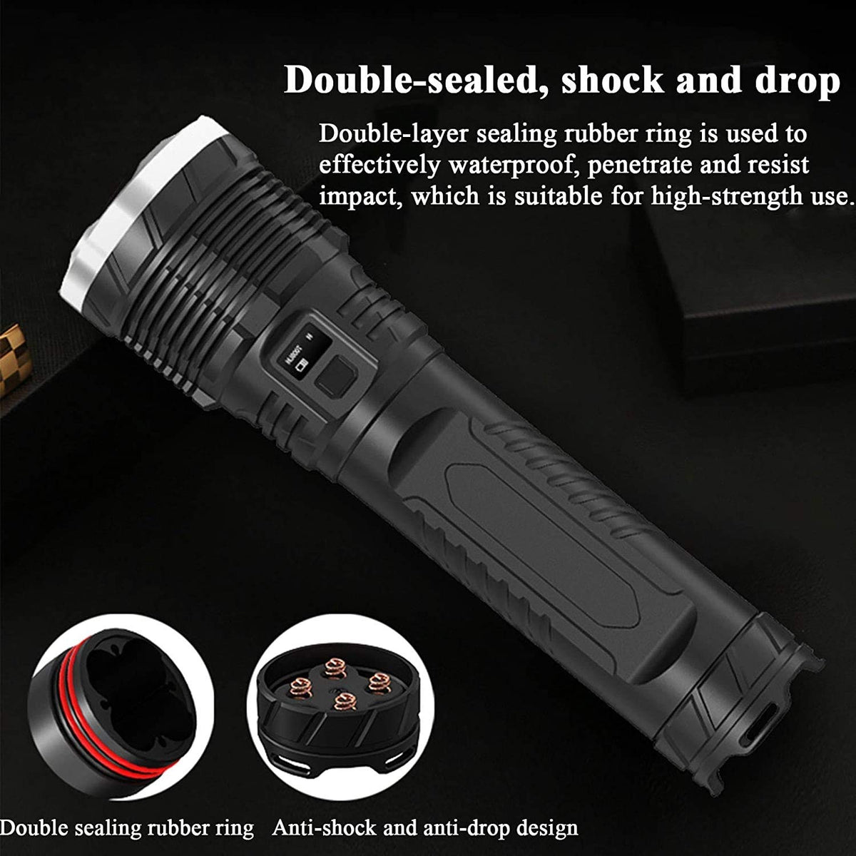 Rechargeable High-Lumen Zoomable LED Flashlight – 5 Modes